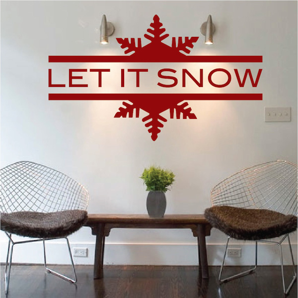Let It Snow Wall Decal from Trendy Wall Designs