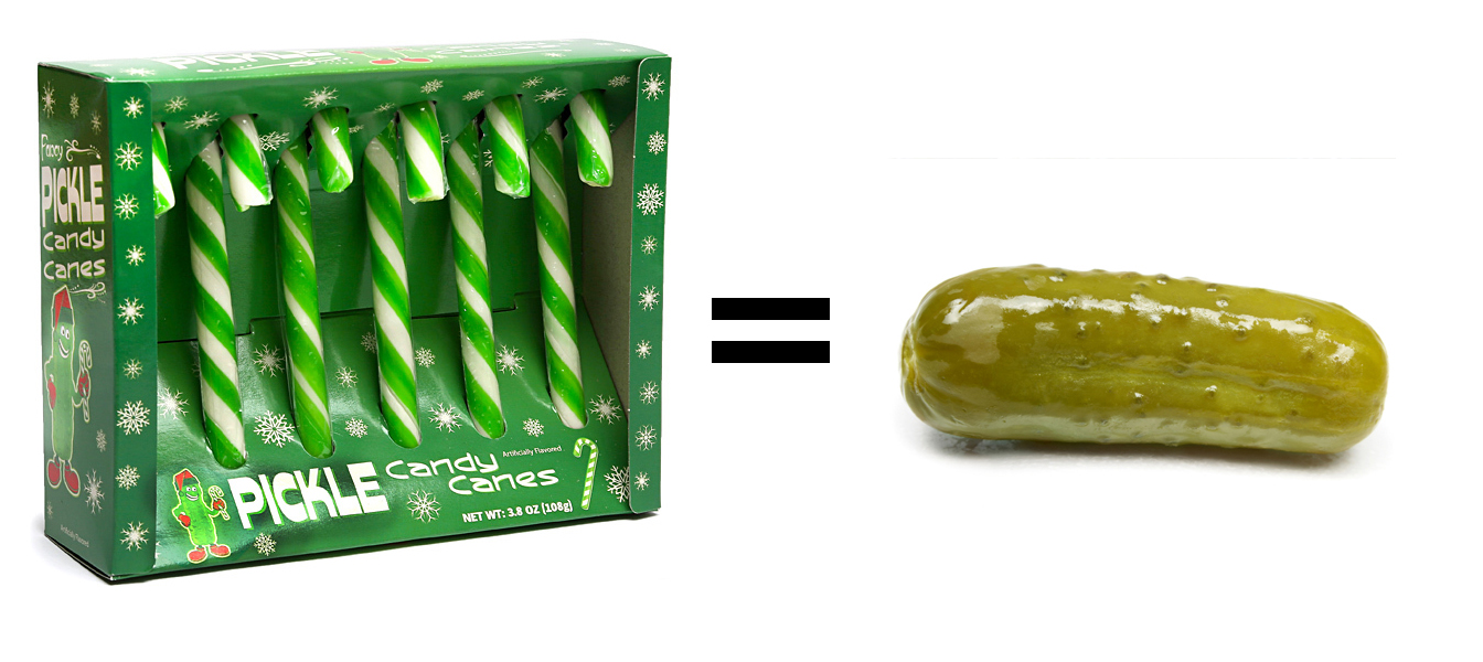 Pickle Candy Canes, yes, they exist
