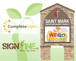 New LED Messsage Sign for Saint Mark UMC