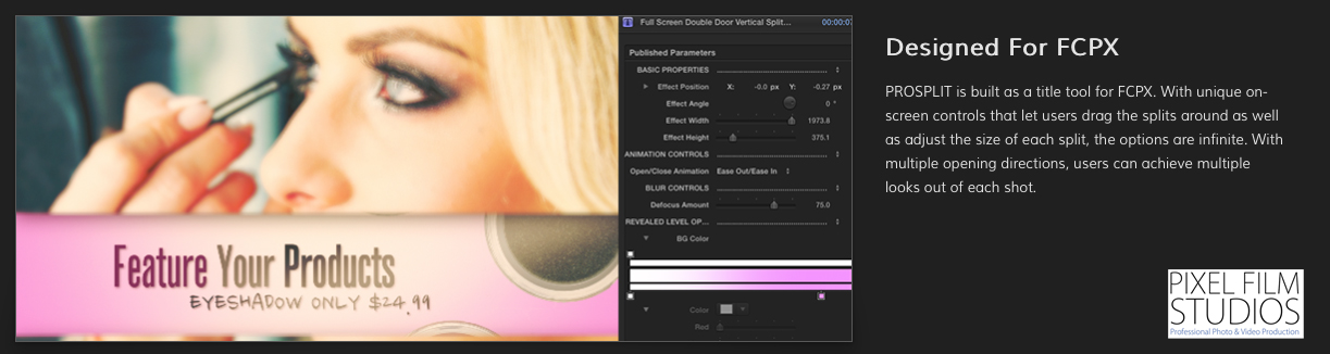 ProSplit Plugin for Final Cut Pro From Pixel Film Studios