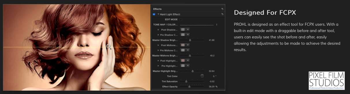 ProHL Hard Light Plugin for FCPX Users from Pixel Film Studios