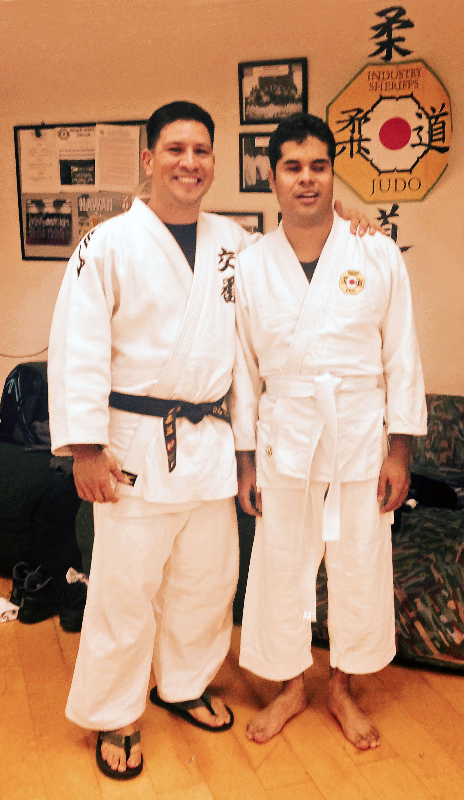 Sensei David Matute and Edgar Cabachuela Being Introduced to Blind Judo