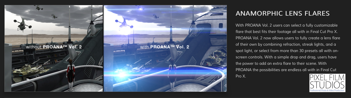 ProAna Volume 2 Anamorphic Flare Plugin For Final Cut Pro X