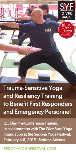 The Trauma-Sensitive Yoga and Resiliency Training to Benefit First Responders is the first offering of a new program called Yoga for First Responders, sponsored through the Give Back Yoga Foundation.