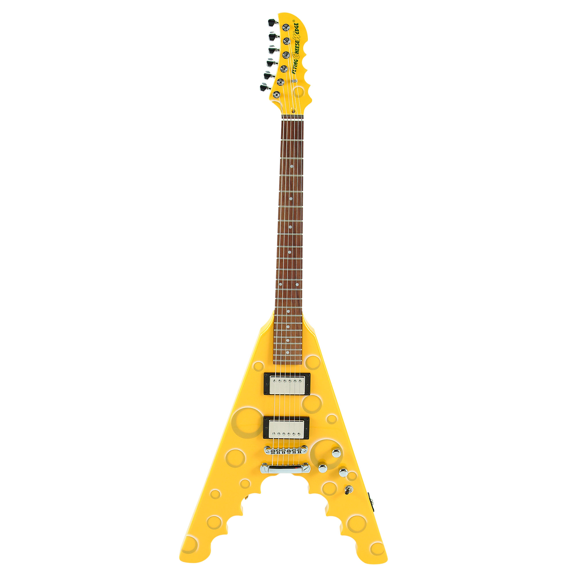 Archer Flyer Cheese Wedge Electric Guitar, front view