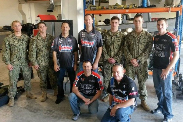 Summit Racing and Team Harley-Davidson Racers Visiting Troops During Operation Appreciation 2014