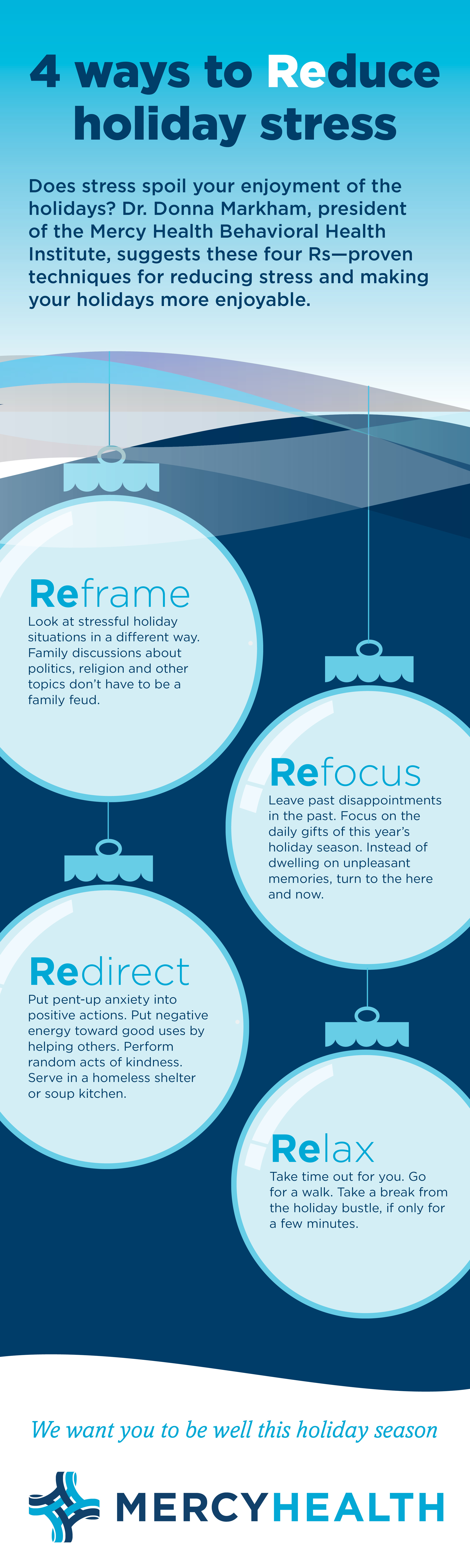 Dealing with Holiday Stress infographic