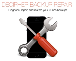decipher backup repair cupton