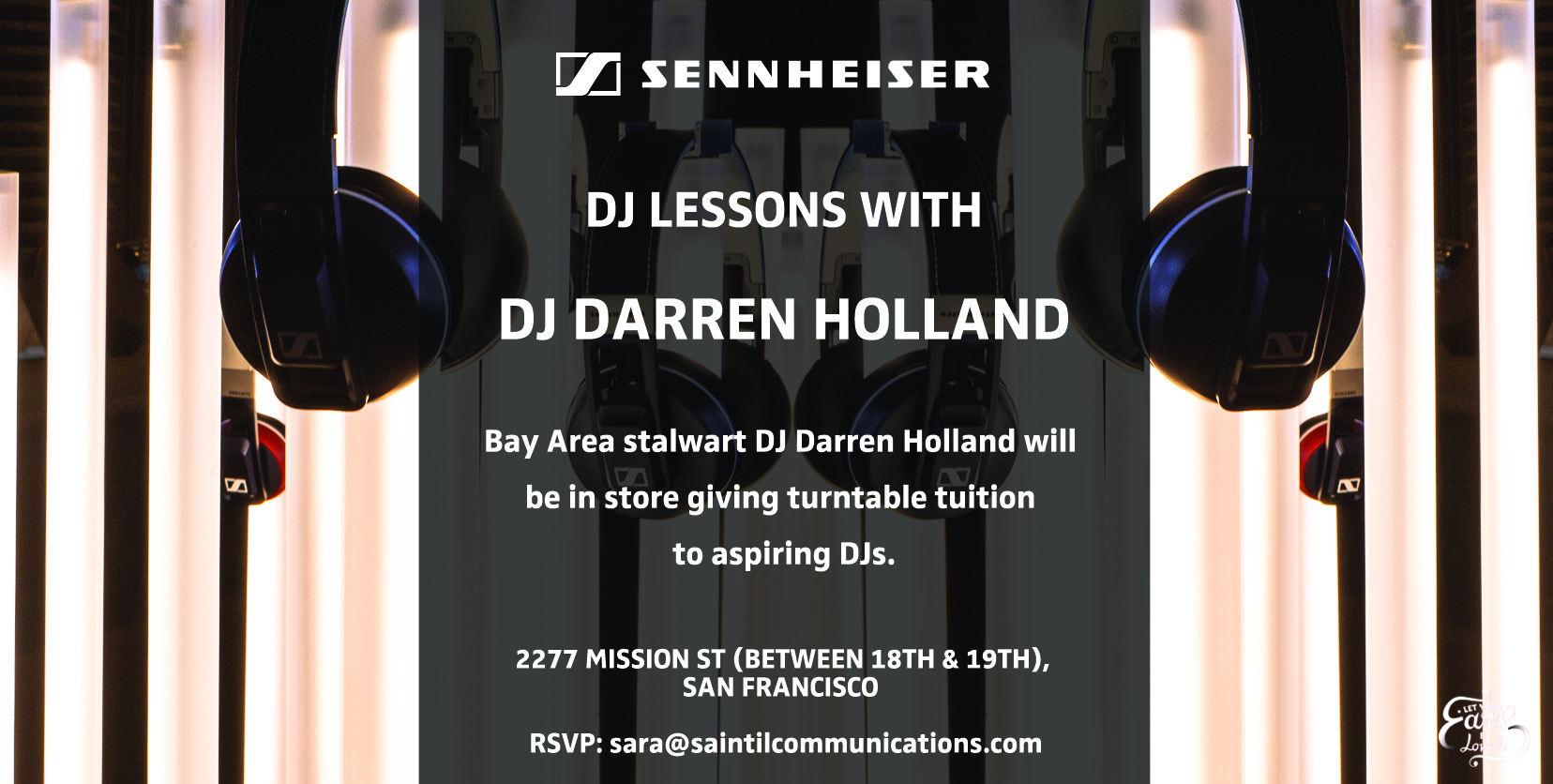 DJ Lessons Flyer - Sennheiser San Francisco Pop Up Store