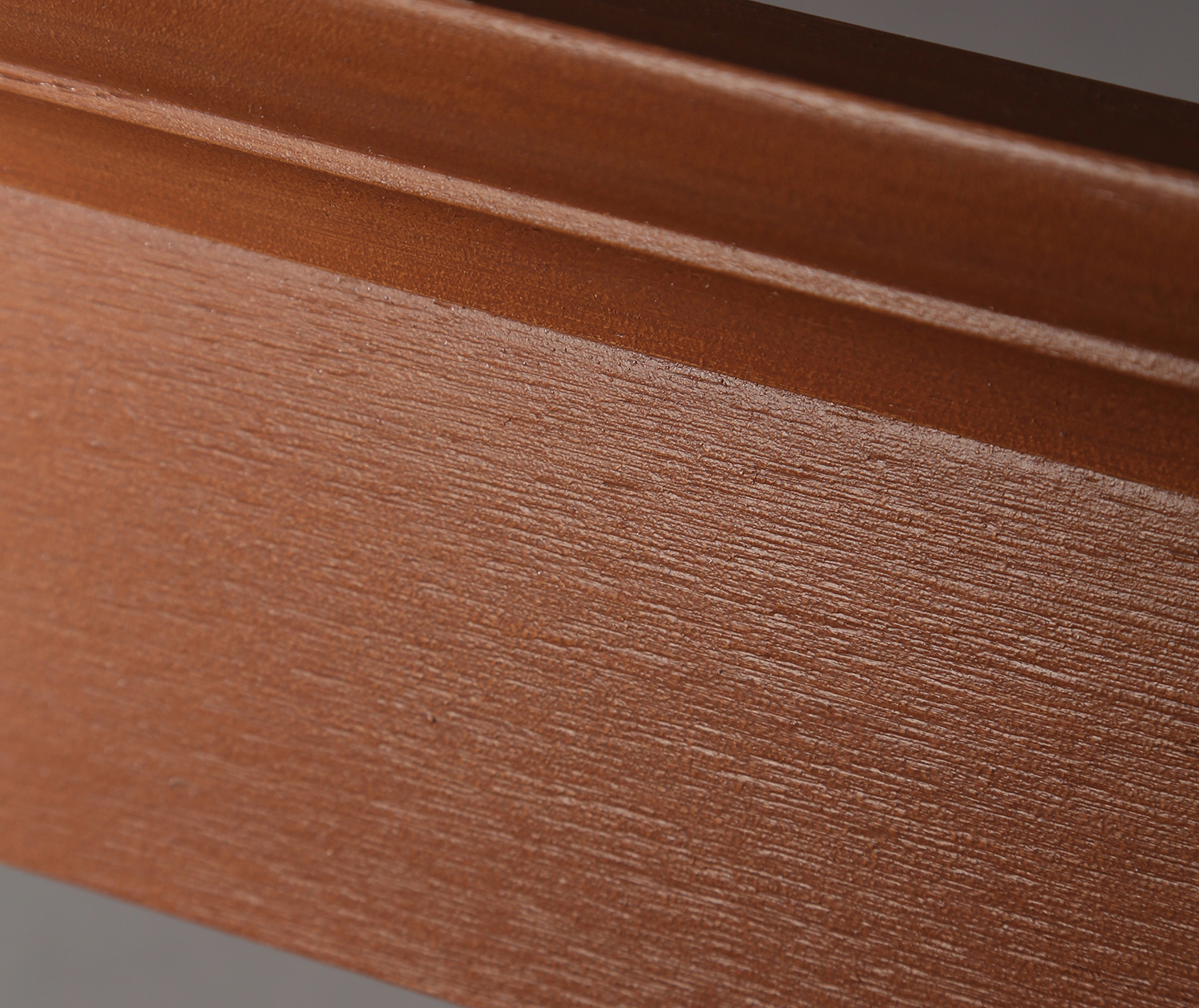 Fypon Classic Woodgrain moulding stained with natural oak.