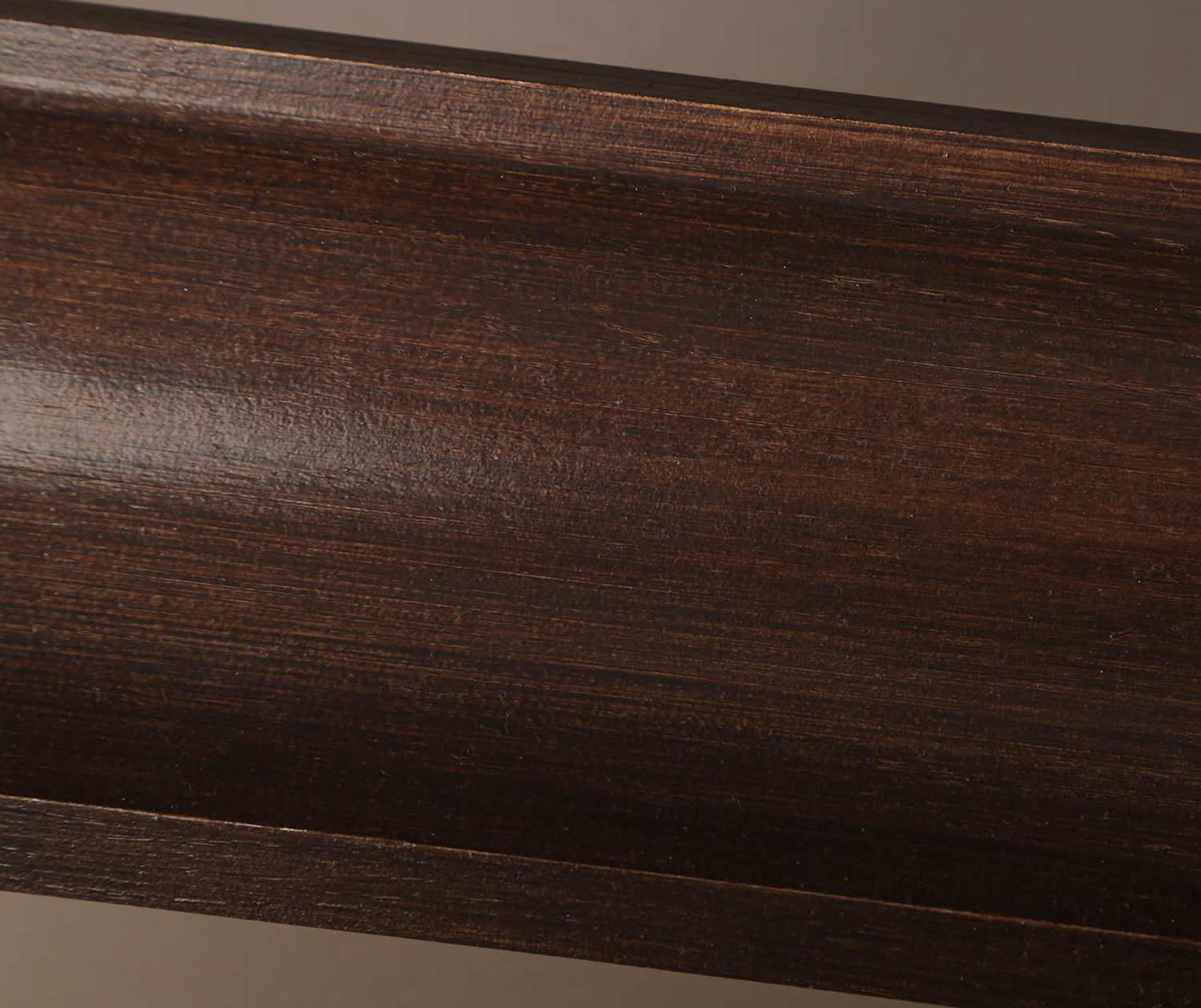 Classic Woodgrain moulding from Fypon stained in walnut.