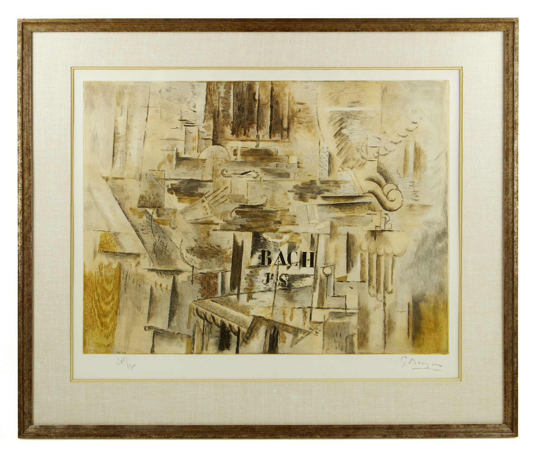 Georges Braque (1882-1963), Homage to Bach, lithograph, 215/300, purchased 1966, signed "G. Braque" i
