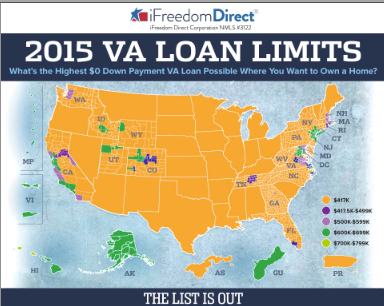 2015 VA Loan Limits Map Provides Military with Easy Access to Information