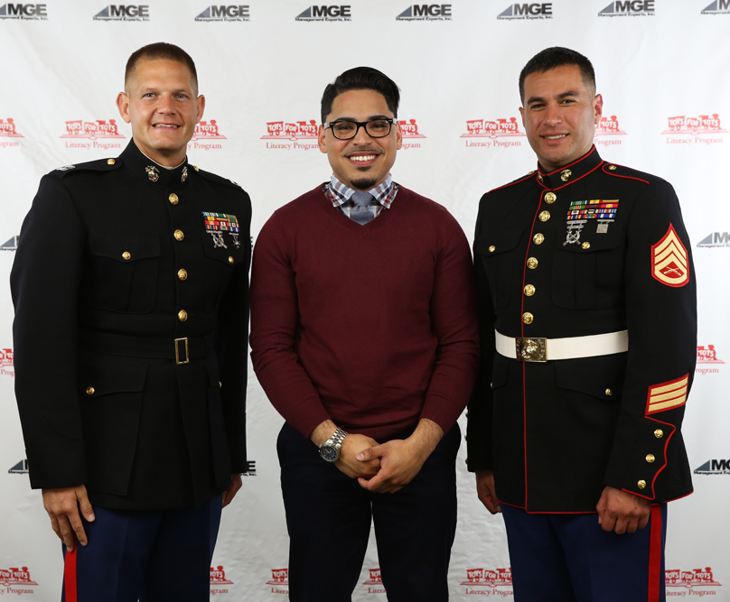 Mr. Kenneth Guerrero, Office Manager at Premier Smile Center with Local Marines