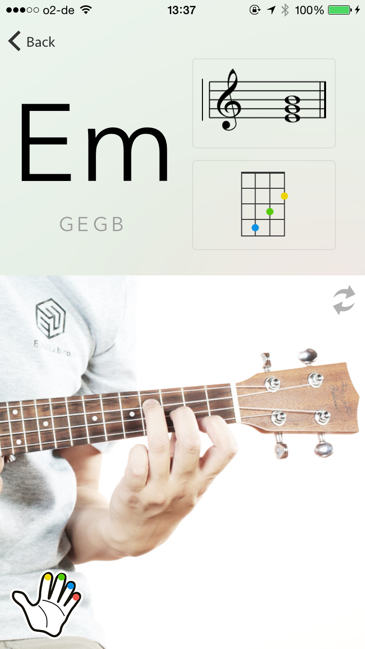 Screenshot - Learn how to finger a chord