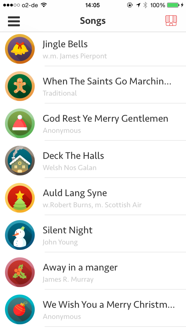 Screenshot - Song list
