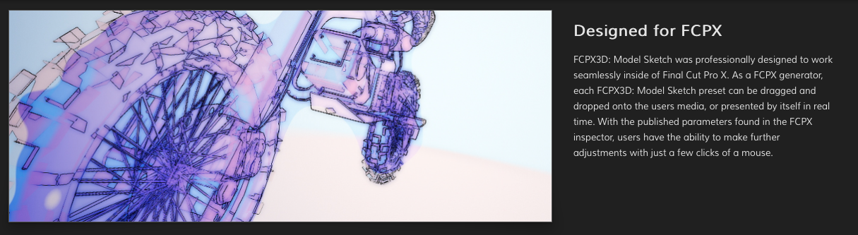 FCPX3D Model Sketch Plugin for Pixel Film Studios