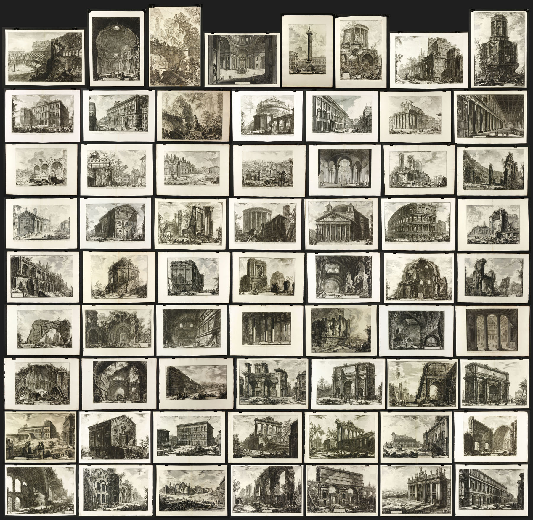 Collection of Sixty-four Piranesi prints