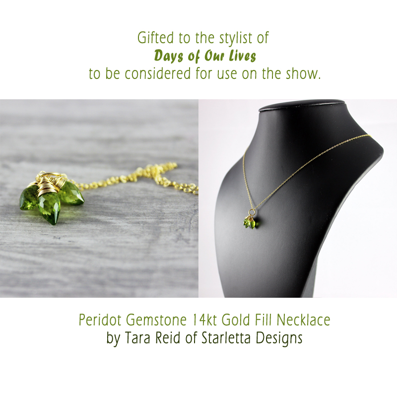 Peridot Necklace by Starletta Designs as seen on Days of Our Lives