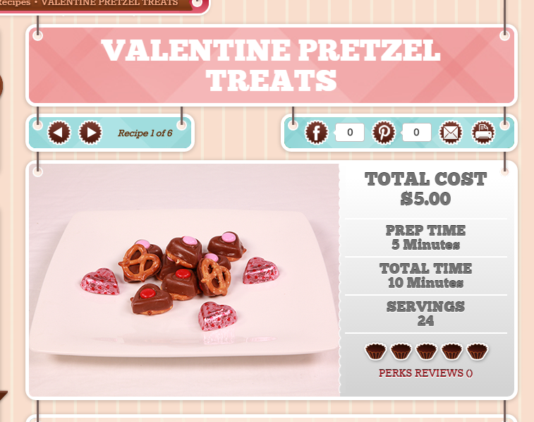 Sweet! A brand new recipe from the Palmer kitchen, featured on the 2015 Valentine's Day website.