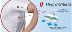 The Thompson Tee combines the best features on an undershirt with proprietary underarm sweat proof technology to provide gauranteed sweat protection! Hyperhidrosis.