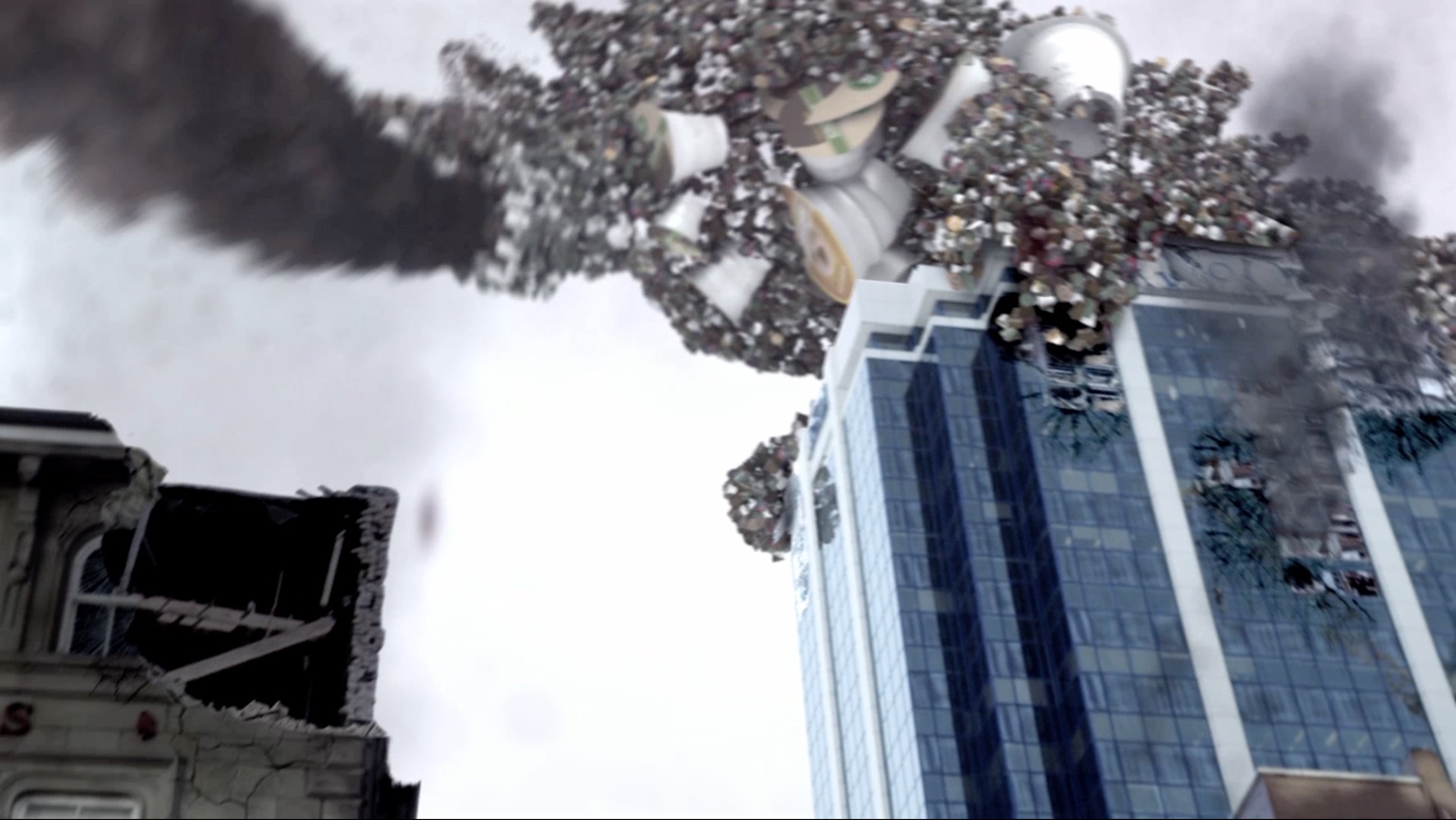 Godzilla made of K-Cups attacks Halifax,NS