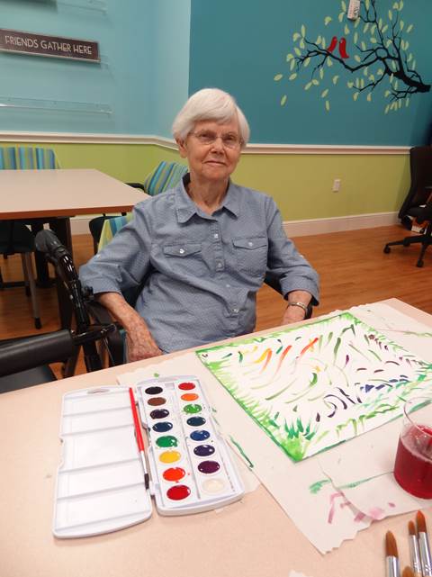 Lillian's favorite way of expressing herself is through watercolor painting