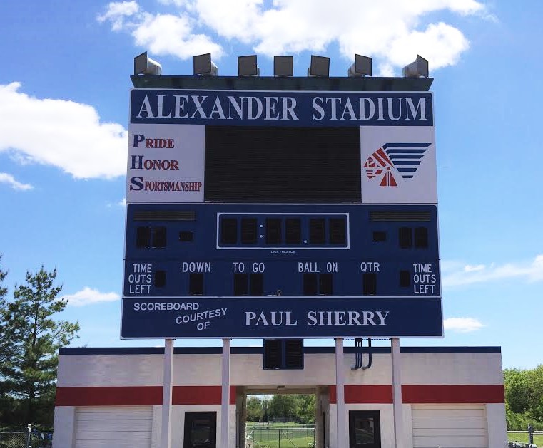 Alexander Stadium's scoreboard BEFORE