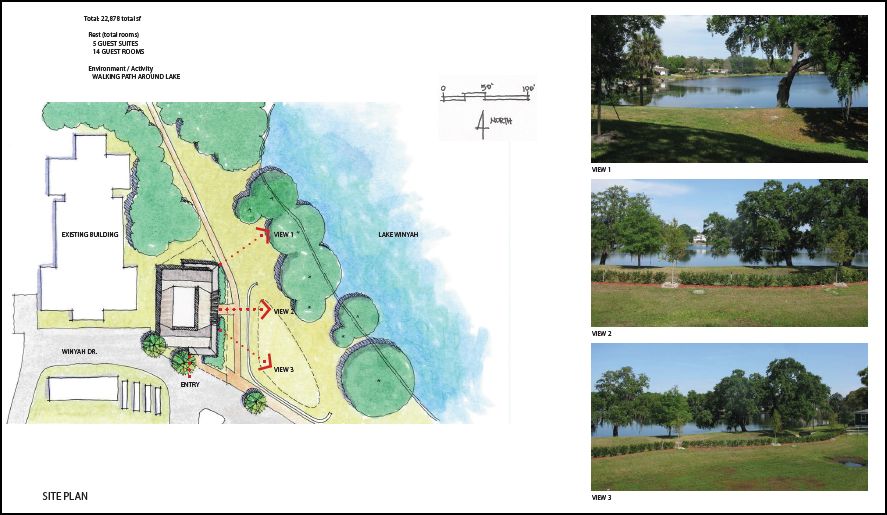 Site plan for the Transplant House at Florida Hospital scheduled to break ground in June 2015.