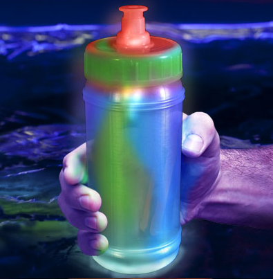 LED Flashing Water Bottle from Glowsource.com