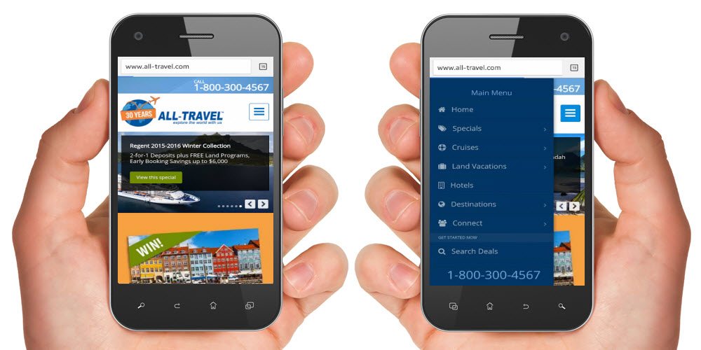 All-Travel's New Mobile Website