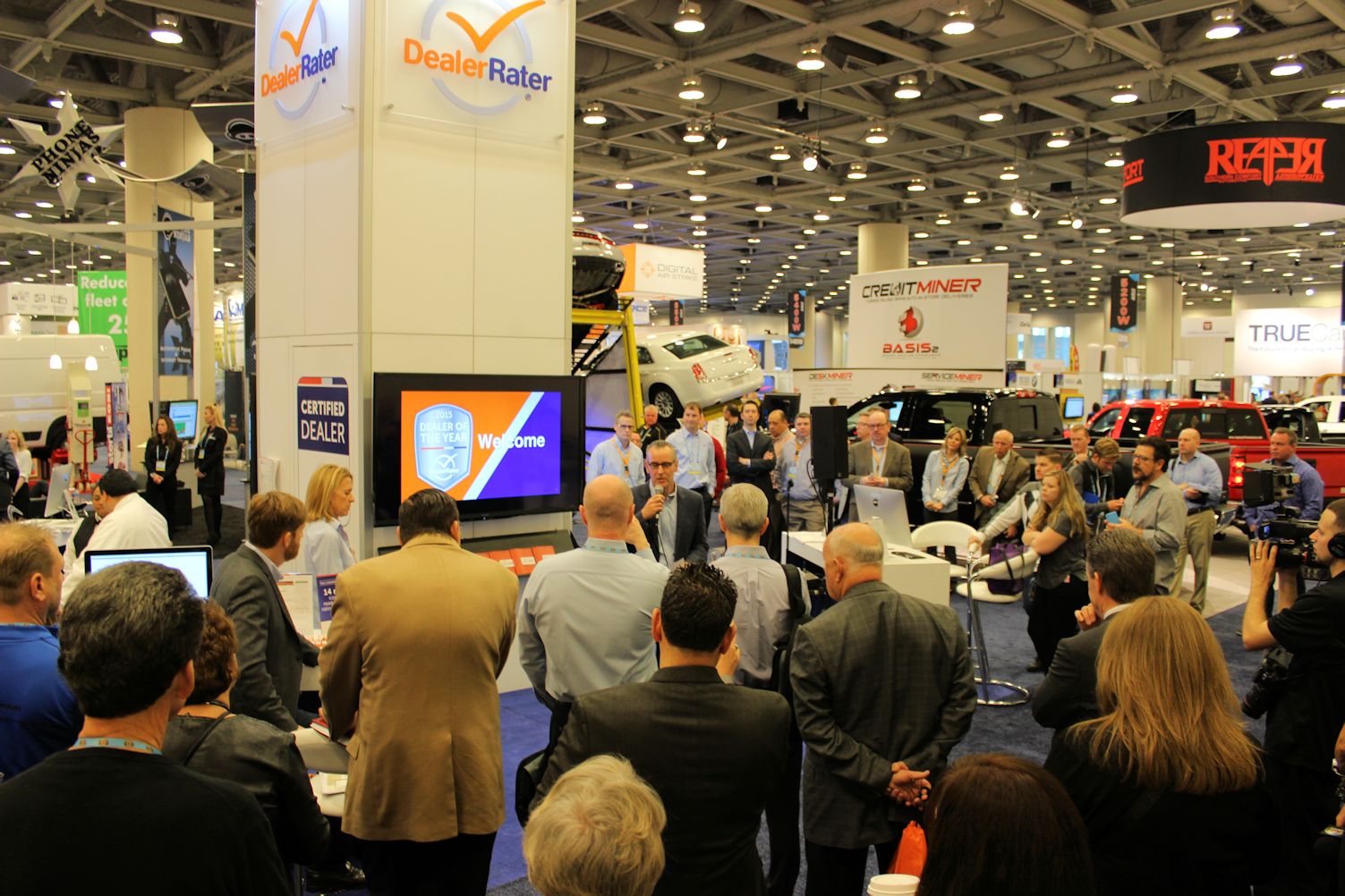 Gary Tucker, DealerRater CEO, speaking at the 2015 DealerRater Dealer of the Year announcement at the NADA Conference Jan. 24 in San Francisco.