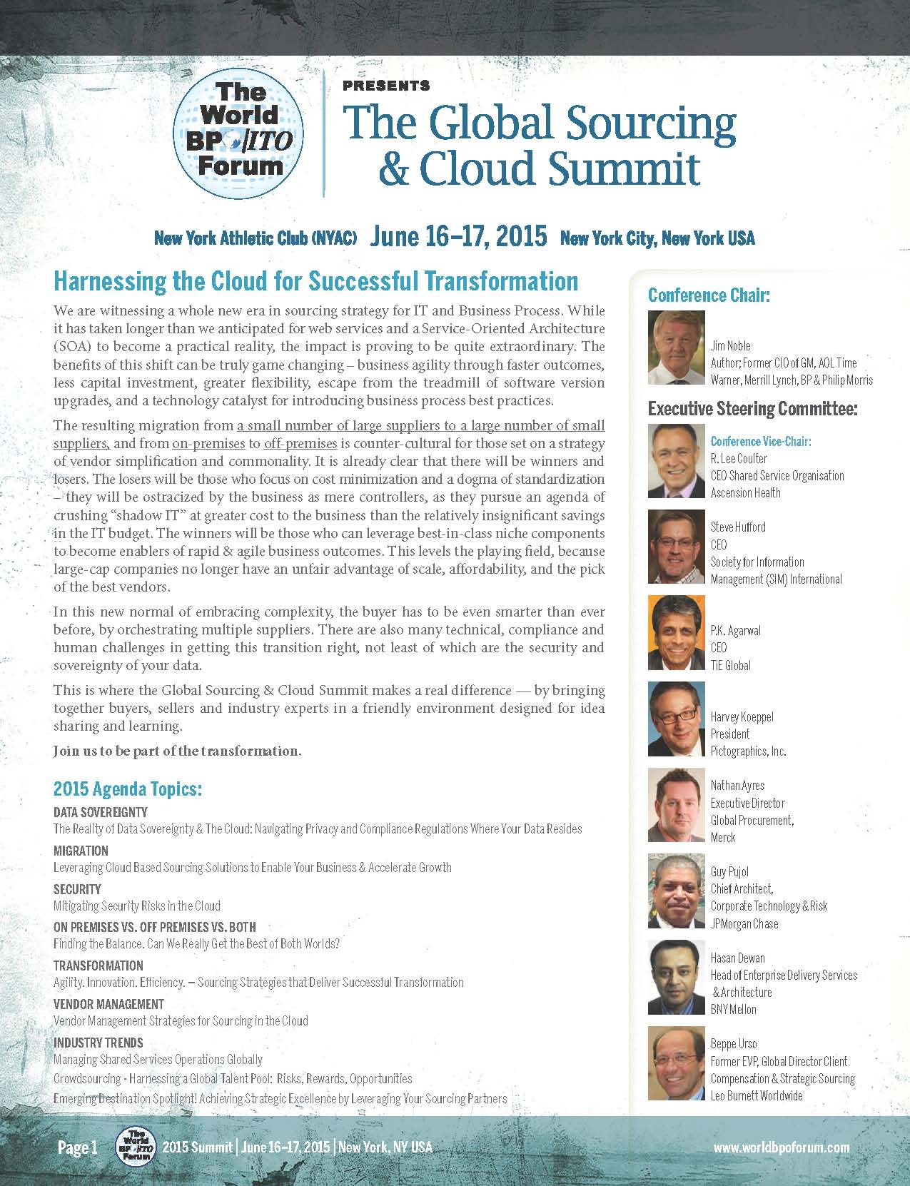 The Global Sourcing & Cloud Summit Overview