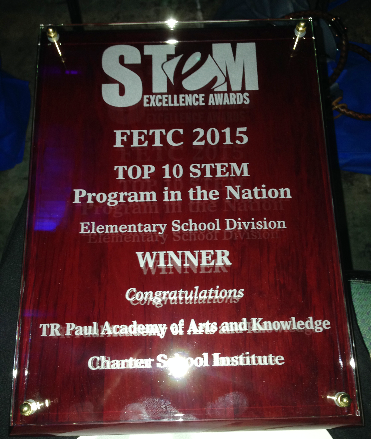 TPAAK Wins 2015 STEM Excellence Award