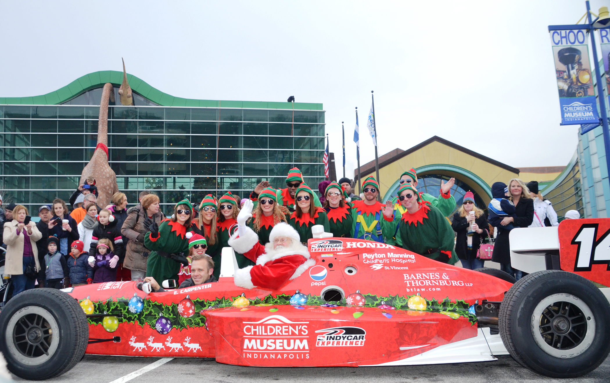 Santa Arrives at The Children's Museum of Indianapolis