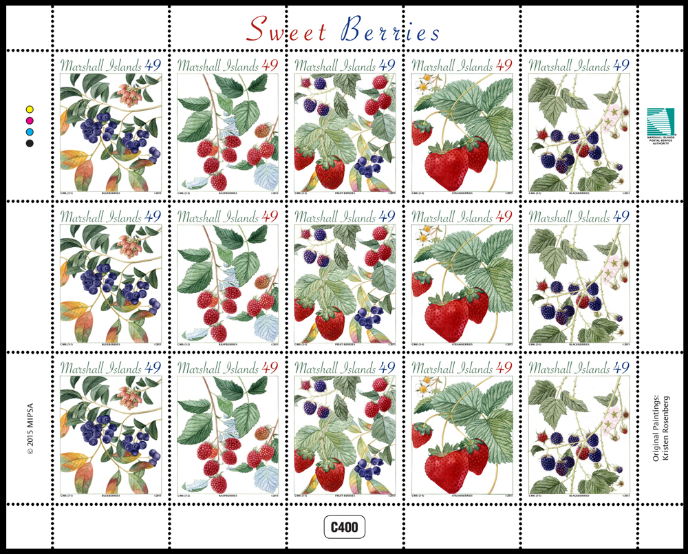 The Marshall Islands Sweet Berries stamps.