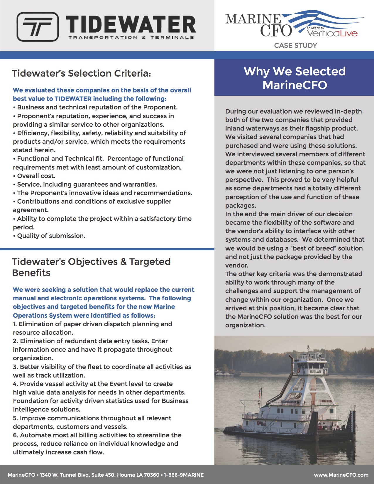 Tidewater / MarineCFO Case Study pg 2