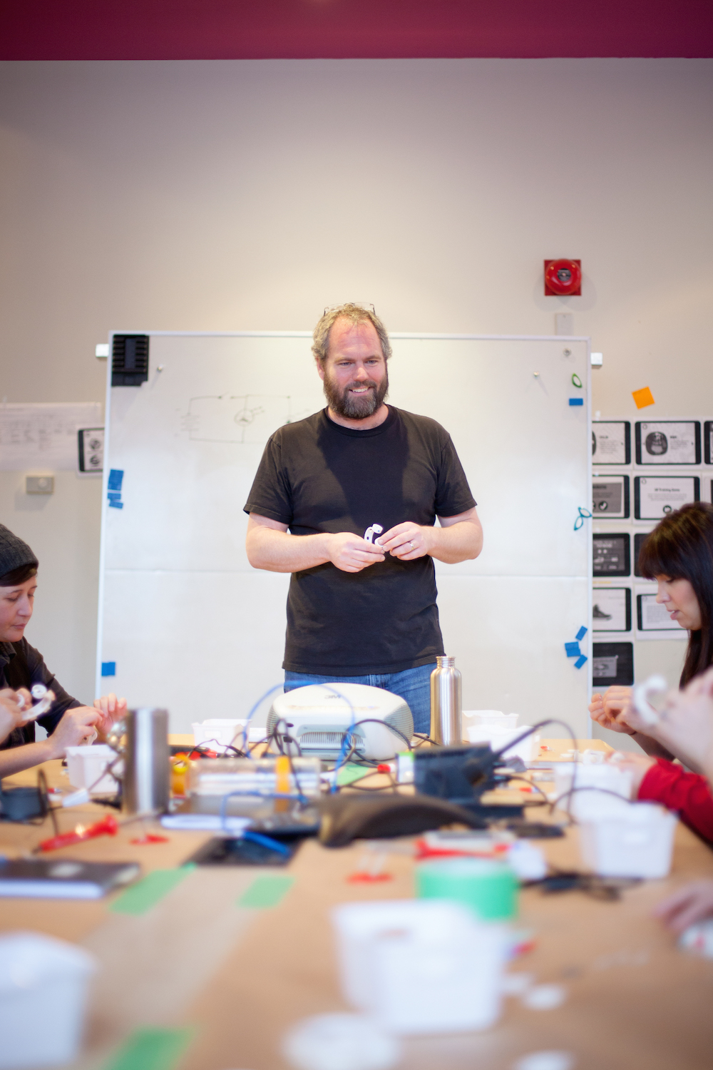 PlayGround director Mark Rigley hosts our first staff workshop on wearables.