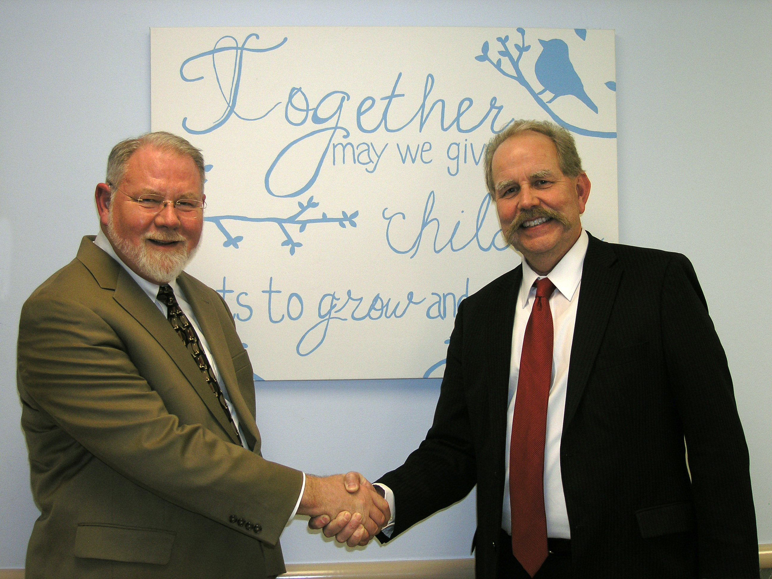 Bob Jones, Ph.D., President & CEO of Children’s Aid and Family Services and Jerrold (Jerry) Binney.