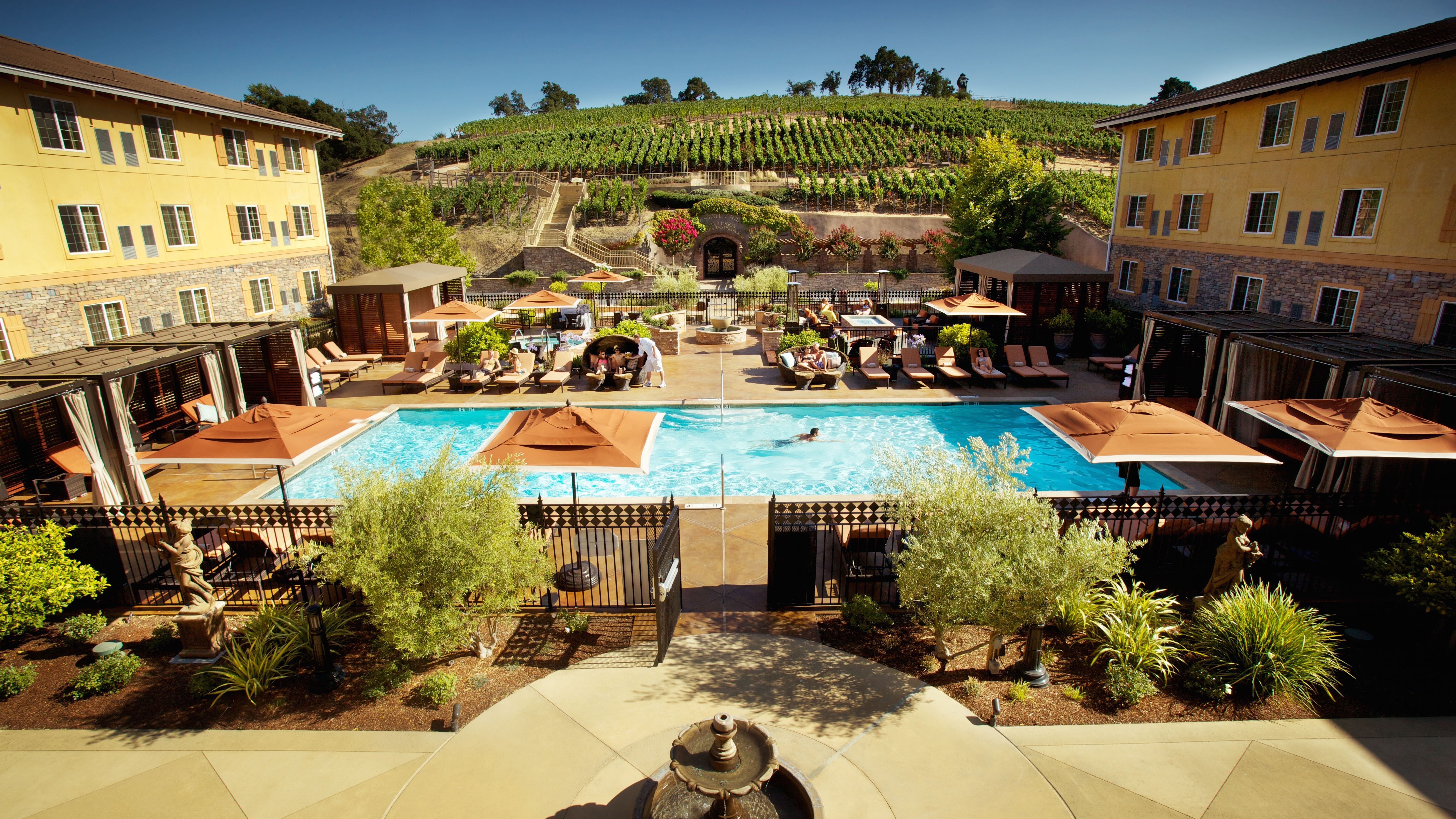 A view to a Spa in Napa, California