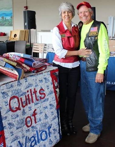 Elaine and Les Page, who make Quilts of Valor