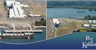 Port of Kalama industrial property and land right on I-5 and deep draft Columbia River in Washington State.