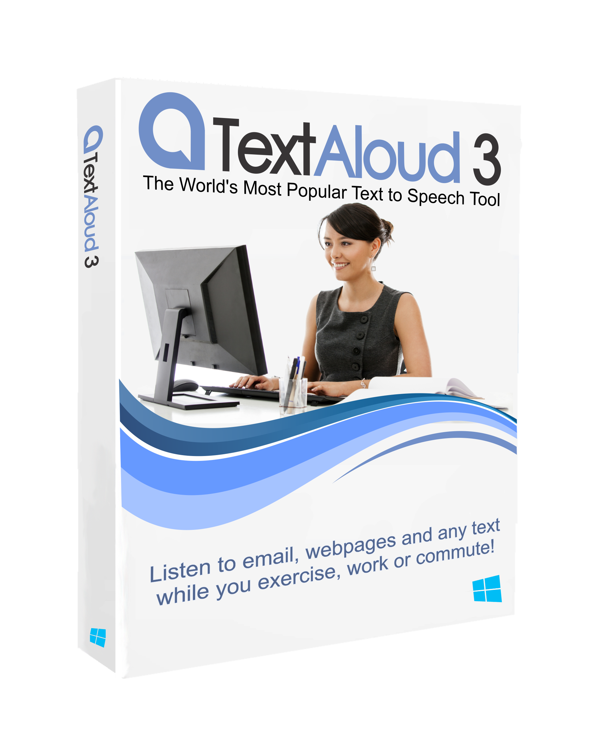 TextAloud is the highly useful PC program that turns text into natural-sounding speech, for listening on the computer, or for export to sound files for listening on the go!