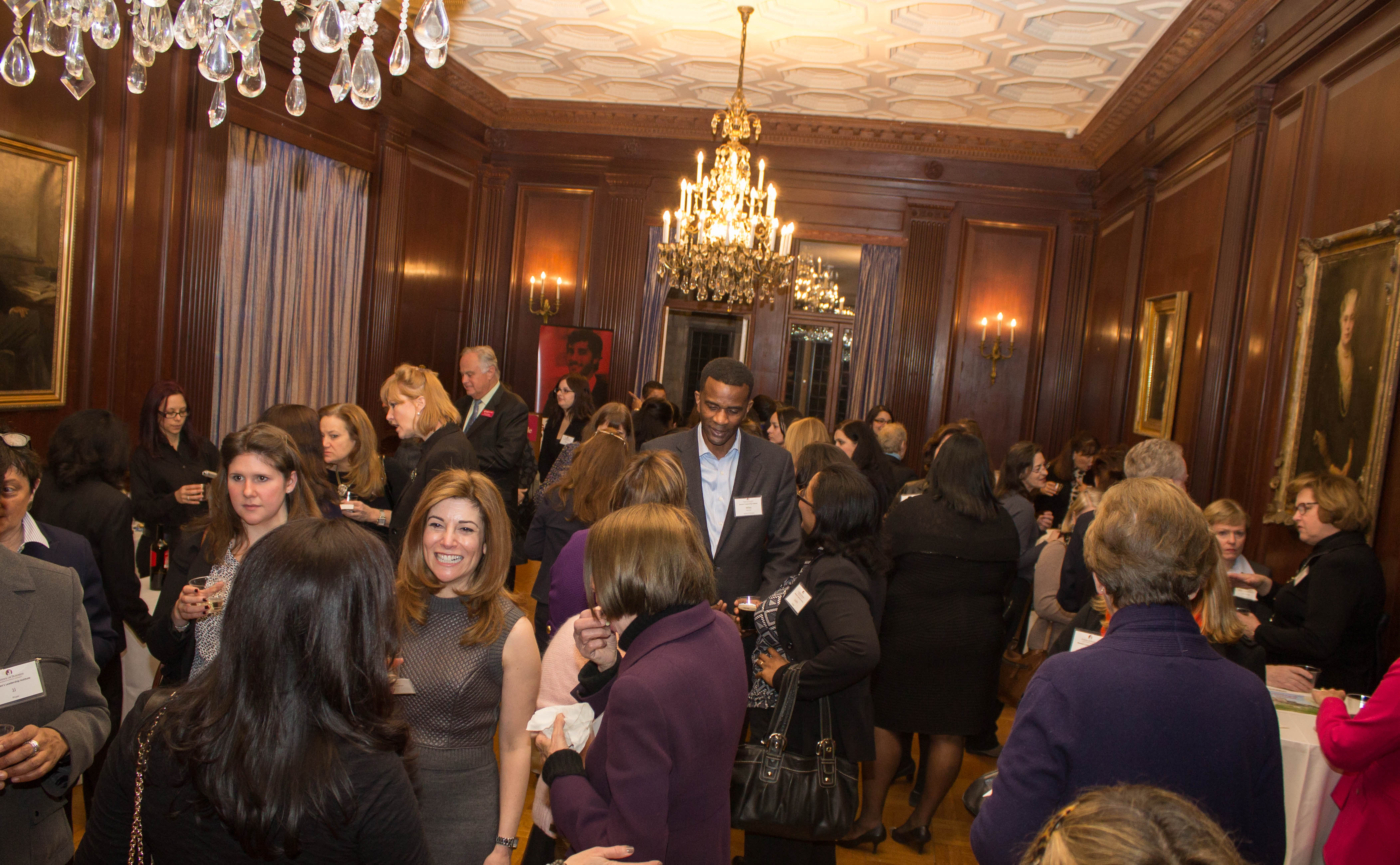 More than 200 powerful female business leaders, community members, and local dignitaries participate in “speed networking” during the launch event for the Women’s Leadership Institute.