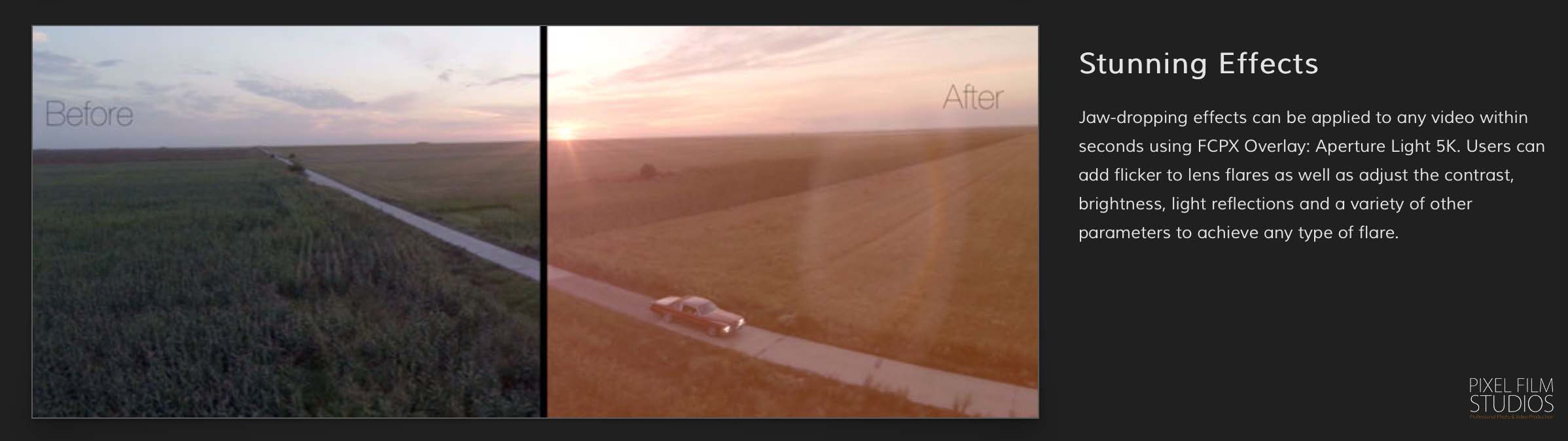 FCPX Aperture Light 5k plugin for Final Cut Pro X from Pixel Film Studios