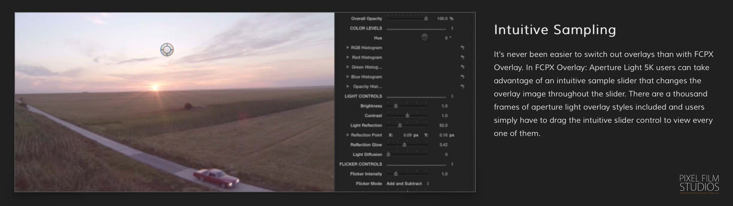 FCPX Aperture Light 5k plugin for Final Cut Pro X from Pixel Film Studios