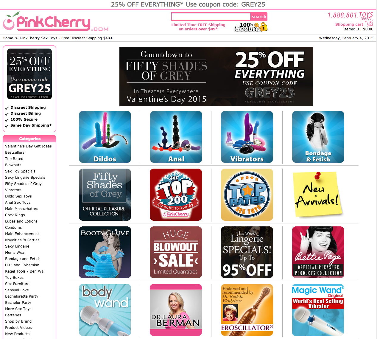 PinkCherry.com Screenshot