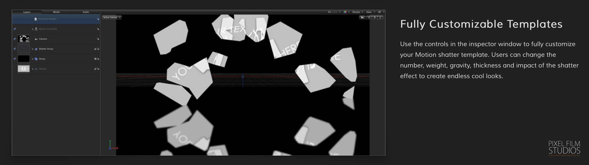 inMotion3D Shatter Motion 5 Plugin from Pixel Film Studios