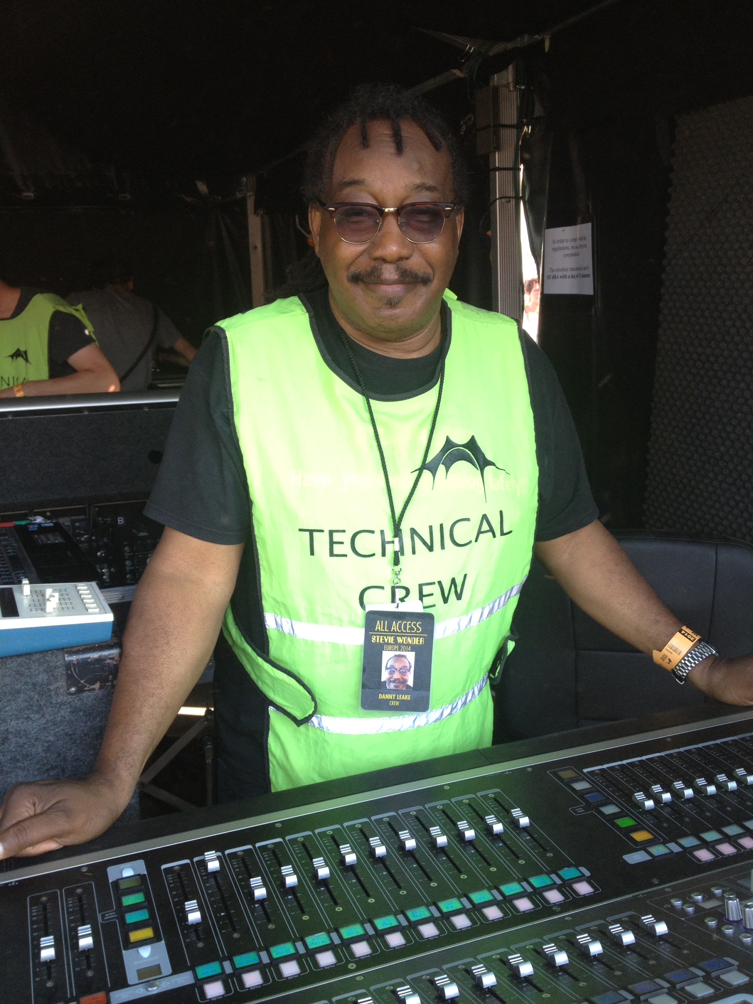 Danny Leake, who has been Stevie Wonder's FOH engineer for 22 years, is responsible for providing a spectacular audio infrastructure for each of the shows.
