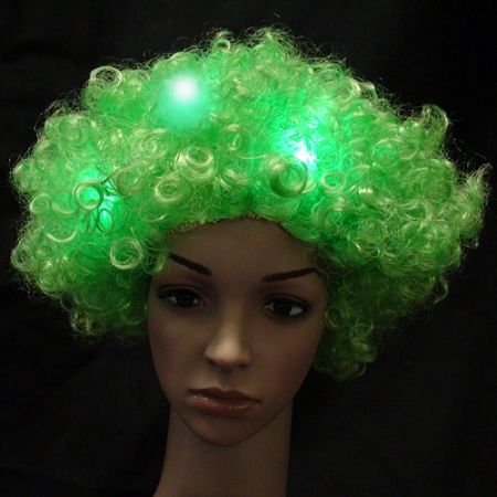 Green Flashing Wig from Sureglow.com